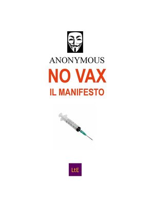 cover image of NO VAX Il manifesto